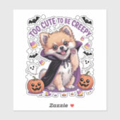 Zu Niedlich, um ein gruseliges Halloween-T-Shirt P Aufkleber (Blatt)