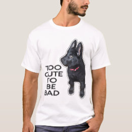 Zu Niedlich, um ein schlechter schwarzer Schäferhu T-Shirt