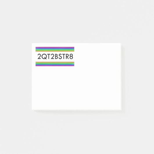 zu Niedlich, um gerade zu sein Post-it Klebezettel (Vorderseite)