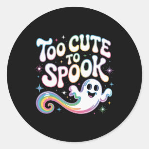 Zu Niedlich, um Ghost Funny Halloween Sprichwort 2 Runder Aufkleber