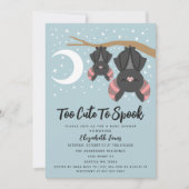 Zu Niedlich, um Halloween Boy Baby Dusche zu sprec Einladung (Vorderseite)