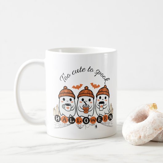 Zu Niedlich, um Halloween-Geister-Tasse zu spreche Kaffeetasse (Mit Donut)