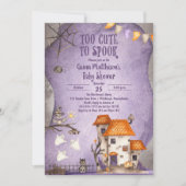 Zu Niedlich, um Halloween-Kinderdusche zu sprechen Einladung (Vorderseite)