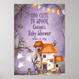 Zu Niedlich, um Halloween-Kinderdusche zu sprechen Poster