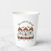 Zu Niedlich, um Halloween-Papier-Cup zu spucken | Pappbecher (Rückseite)