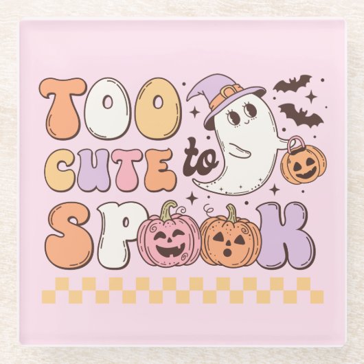 Zu Niedlich, um Halloween zu sprechen Glasuntersetzer (Vorderseite)