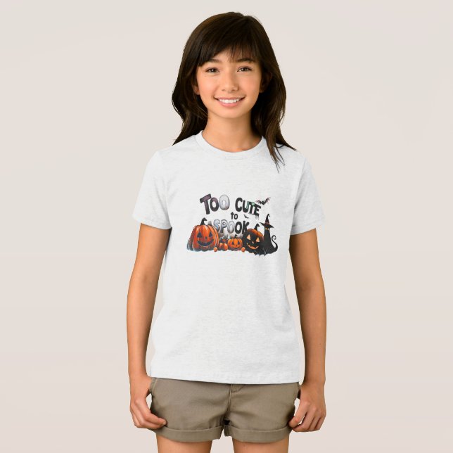 Zu Niedlich, um Halloween zu sprechen Tri-Blend Shirt (Vorderseite Voll)