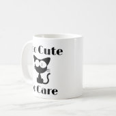 Zu Niedlich, um Katze zu pflegen Kaffeetasse (Vorderseite Links)
