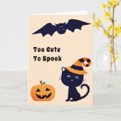 Zu Niedlich, um Kürbiskatze mit Hexenhut zu verkoc Karte (Gelbe Blume)