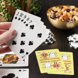 Zu NIEDLICH, um lustige niedliche Geisterhalle zu  Spielkarten