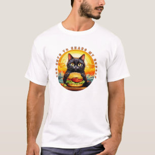 Zu Niedlich, um My Burger zu teilen - Black Cat Fe T-Shirt