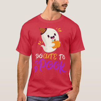 Zu Niedlich, um Pumpkin Ghost Halloween zu spreche T-Shirt