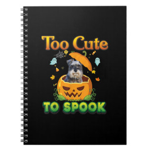 Zu Niedlich, um Schnauzer Hund Halloween Pumpkin z Notizblock