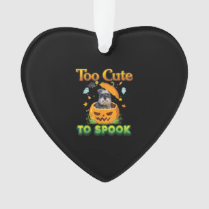 Zu Niedlich, um Schnauzer Hund Halloween Pumpkin z Ornament