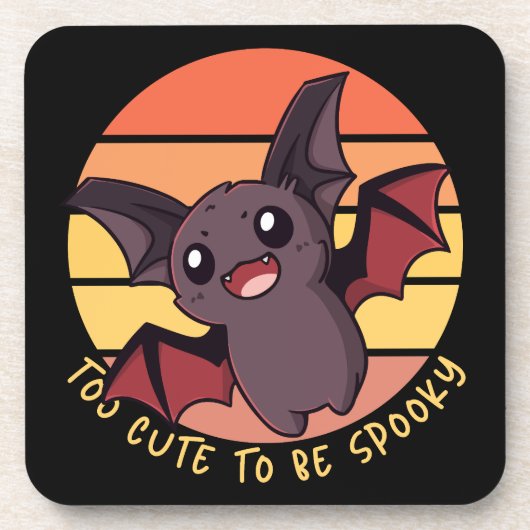 Zu Niedlich, um Spooky Funny Bat zu sein Getränkeuntersetzer (Vorderseite)