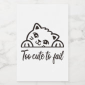 Zu niedlich, um versagen lebensmitteletikett (Einzelnes Label)