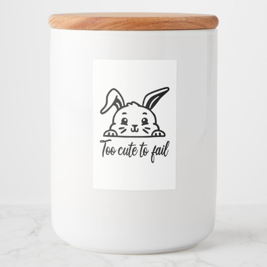 Zu niedlich, um versagen lebensmitteletikett (Vorderseite)