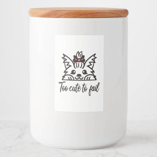 Zu niedlich, um versagen lebensmitteletikett (Vorderseite)