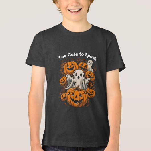 Zu niedlich, um zu kochen!-Halloween Tri-Blend Shirt (Vorderseite)