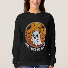 Zu Niedlich, um zu sprechen - Adorable Ghost Cat H Sweatshirt