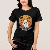 Zu Niedlich, um zu sprechen - Adorable Ghost Cat H Tri-Blend Shirt (Vorderseite)