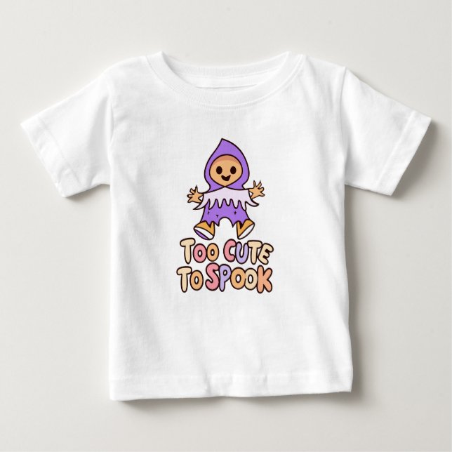 Zu Niedlich, um zu sprechen. Baby Halloween. Baby T-shirt (Vorderseite)