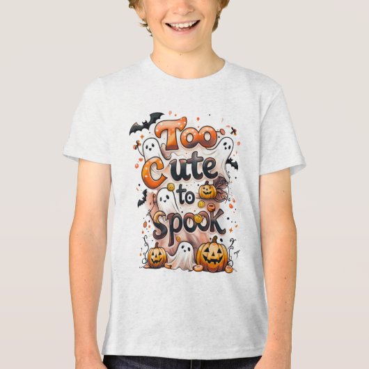 Zu Niedlich, um zu sprechen - Halloween Tri-Blend Shirt (Vorderseite)