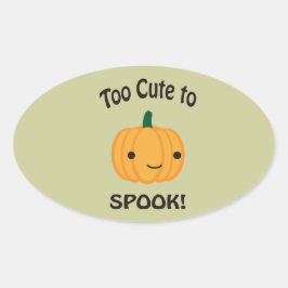 Zu Niedlich, um zu sprechen! Little Pumpkin Ovaler Aufkleber