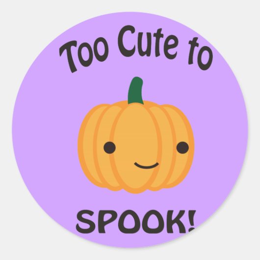 Zu Niedlich, um zu sprechen! Little Pumpkin Runder Aufkleber (Vorderseite)