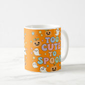 Zu Niedlich, um zu sprechen - Niedliche Halloween- Kaffeetasse (VorderseiteRechts)