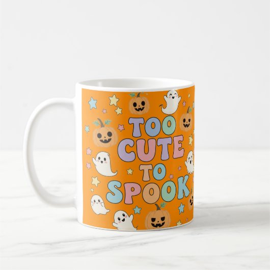 Zu Niedlich, um zu sprechen - Niedliche Halloween- Kaffeetasse (Links)