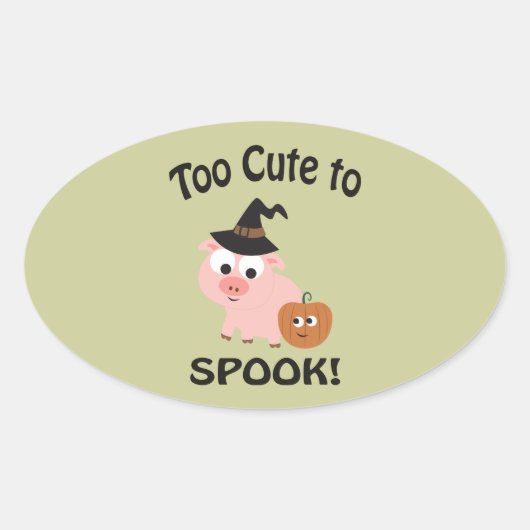 Zu Niedlich, um zu sprechen! Schweinezange Ovaler Aufkleber (Vorderseite)