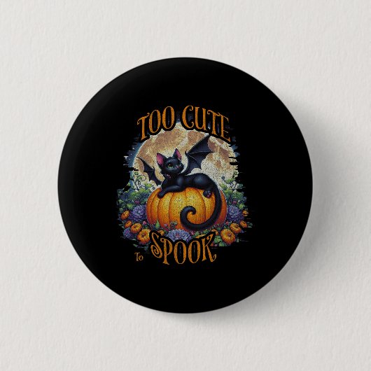 Zu Niedlich, um zu sprechen - Spooky Season Button (Vorderseite)