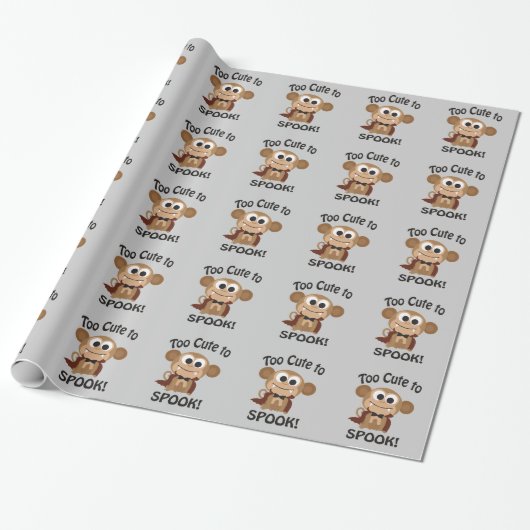 Zu Niedlich, um zu sprechen! Vampire Monkey Geschenkpapier (Ungerollt)