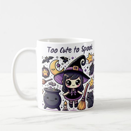 Zu niedlich zu Spook Halloween Kaffeetasse (Links)