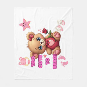 Zu Niedlich zum Bären - Valentine Teddy Baby Desig Fleecedecke