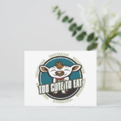 Zu Niedlich zum Essen von Kuh Postkarte (Stehend Vorderseite)