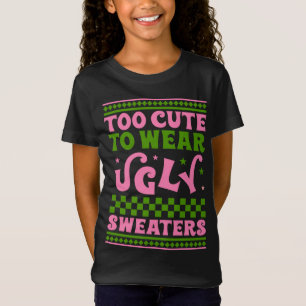 Zu niedlich zum Tragen hässlicher Weihnachtssüßer T-Shirt