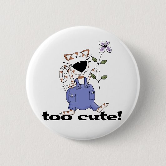 Zu niedliche Kitty-Katzen-T-Shirts und Geschenke Button (Vorderseite)