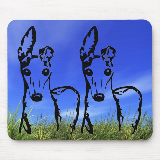 Zu Niedlicher italienischer Greyhound Mousepad (Vorne)