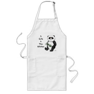 Zu niedlicher Panda-Bär Lange Schürze