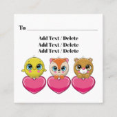 Zu Niedlicher Teddybär vielen Dank - siehe Zurück Quadratische Visitenkarte (Rückseite)