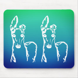 Zu Niedlicher weißer italienischer Windhund-Maus-P Mousepad