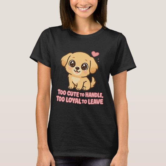 Zu Niedlicher zu großer Hund Lover T-Shirt (Vorderseite)