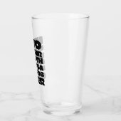 Zu nüchterne Pint-Glas mit kühnen Linien Glas (Links)