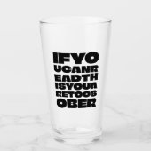 Zu nüchterne Pint-Glas mit kühnen Linien Glas (Vorderseite)