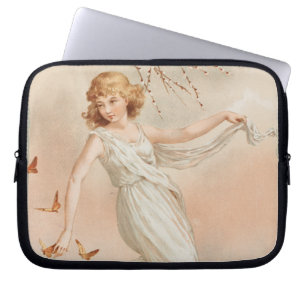 "Zu Ostern Freude" - Vintage Druck, L. Prang & Co. Laptopschutzhülle
