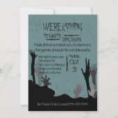 Zu Party bringen Gehirne Zombie Einladung (Vorderseite)