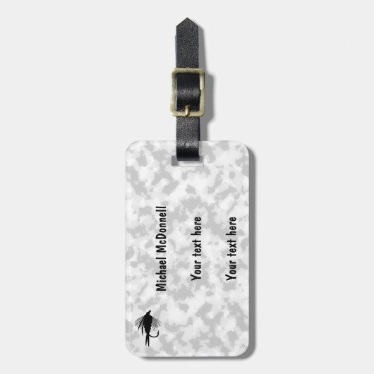 Zu personifizieren Fliegen-Fischenköder Gepäckanhänger (Vorderseite vertikal)