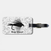 Zu personifizieren Fliegen-Fischenköder Gepäckanhänger (Rückseite horizontal)